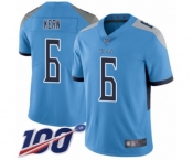 Men's Tennessee Titans #6 Brett Kern Light Blue Alternate Vapor Untouchable Limited Player 100th Season Football Jersey