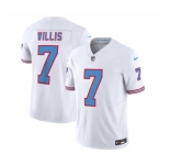 Men's Tennessee Titans #7 Malik Willis White 2023 F.U.S.E. Vapor Limited Throwback Football Stitched Jersey