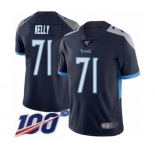 Men's Tennessee Titans #71 Dennis Kelly Navy Blue Team Color Vapor Untouchable Limited Player 100th Season Football Jersey