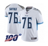 Men's Tennessee Titans #76 Rodger Saffold White Vapor Untouchable Limited Player 100th Season Football Jersey