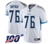 Men's Tennessee Titans #76 Rodger Saffold White Vapor Untouchable Limited Player 100th Season Football Jersey