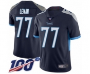 Men's Tennessee Titans #77 Taylor Lewan Navy Blue Team Color Vapor Untouchable Limited Player 100th Season Football Jersey