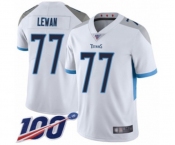 Men's Tennessee Titans #77 Taylor Lewan White Vapor Untouchable Limited Player 100th Season Football Jersey