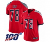 Men's Tennessee Titans #78 Curley Culp Limited Red Inverted Legend 100th Season Football Jersey