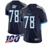 Men's Tennessee Titans #78 Curley Culp Navy Blue Team Color Vapor Untouchable Limited Player 100th Season Football Jersey