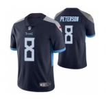 Men's Tennessee Titans #8 Adrian Peterson Navy Vapor Untouchable Stitched Football Jersey