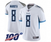 Men's Tennessee Titans #8 Marcus Mariota White Vapor Untouchable Limited Player 100th Season Football Jersey