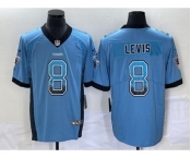 Men's Tennessee Titans #8 Will Levis Blue Drift Fashion Color Rush Limited Stitched Jersey