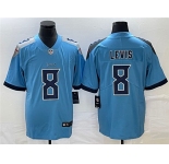 Men's Tennessee Titans #8 Will Levis Blue Vapor Untouchable Stitched Jersey
