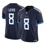 Men's Tennessee Titans #8 Will Levis Navy 2023 F.U.S.E. Vapor Limited Throwback Stitched Jersey