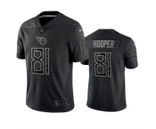 Men's Tennessee Titans #81 Austin Hooper Black Reflective Limited Stitched Football Jersey