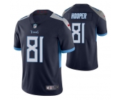 Men's Tennessee Titans #81 Austin Hooper Navy Vapor Untouchable Stitched Jersey