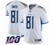 Men's Tennessee Titans #81 Jonnu Smith White Vapor Untouchable Limited Player 100th Season Football Jersey