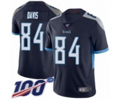 Men's Tennessee Titans #84 Corey Davis Navy Blue Team Color Vapor Untouchable Limited Player 100th Season Football Jersey
