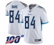 Men's Tennessee Titans #84 Corey Davis White Vapor Untouchable Limited Player 100th Season Football Jersey
