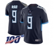 Men's Tennessee Titans #9 Steve McNair Navy Blue Team Color Vapor Untouchable Limited Player 100th Season Football Jersey