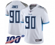 Men's Tennessee Titans #90 DaQuan Jones White Vapor Untouchable Limited Player 100th Season Football Jersey