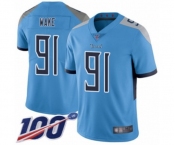 Men's Tennessee Titans #91 Cameron Wake Light Blue Alternate Vapor Untouchable Limited Player 100th Season Football Jersey