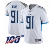 Men's Tennessee Titans #91 Cameron Wake White Vapor Untouchable Limited Player 100th Season Football Jersey
