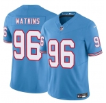 Men's Tennessee Titans #96 Carlos Watkins Blue 2025 F.U.S.E. Throwback Vapor Limited Football Stitched