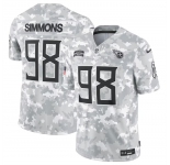 Men's Tennessee Titans #98 Jeffery Simmons 2024 Arctic Camo Salute To Service Limited Stitched Football Jersey