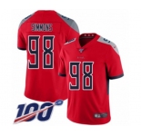 Men's Tennessee Titans #98 Jeffery Simmons Limited Red Inverted Legend 100th Season Football Jersey