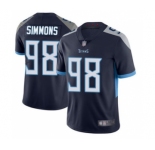 Men's Tennessee Titans #98 Jeffery Simmons Navy Vapor Untouchable Limited Stitched Jersey