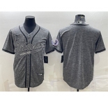 Men's Tennessee Titans Blank Gray With Patch Cool Base Stitched Baseball Jersey