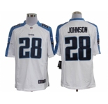 Nike NFL Tennessee Titans #28 Chris Johnson White Jerseys[Limited]