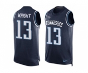 Nike Tennessee Titans #13 Kendall Wright Navy Blue Alternate Men's Stitched NFL Limited Tank Top Jersey