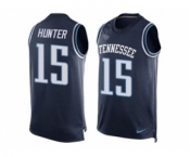 Nike Tennessee Titans #15 Justin Hunter Navy Blue Alternate Men's Stitched NFL Limited Tank Top Jersey