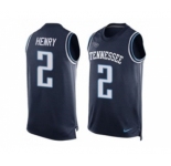 Nike Tennessee Titans #2 Derrick Henry Navy Blue Alternate Men's Stitched NFL Limited Tank Top Jersey