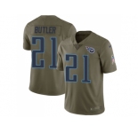 Nike Tennessee Titans #21 Malcolm Butler Olive Men Stitched NFL Limited 2017 Salute To Service Jersey