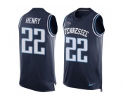Nike Tennessee Titans #22 Derrick Henry Navy Blue Alternate Men's Stitched NFL Limited Tank Top Jersey