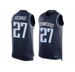 Nike Tennessee Titans #27 Eddie George Navy Blue Alternate Men's Stitched NFL Limited Tank Top Jersey