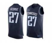 Nike Tennessee Titans #27 Eddie George Navy Blue Alternate Men's Stitched NFL Limited Tank Top Jersey