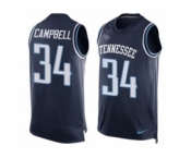 Nike Tennessee Titans #34 Earl Campbell Navy Blue Alternate Men's Stitched NFL Limited Tank Top Jersey