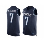 Nike Tennessee Titans #7 Zach Mettenberger Navy Blue Alternate Men's Stitched NFL Limited Tank Top Jersey