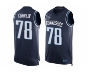 Nike Tennessee Titans #78 Jack Conklin Navy Blue Alternate Men's Stitched NFL Limited Tank Top Jersey
