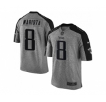 Nike Tennessee Titans #8 Marcus Mariota Gray Men's Stitched NFL Limited Gridiron Gray Jersey