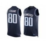 Nike Tennessee Titans #80 Anthony Fasano Navy Blue Alternate Men's Stitched NFL Limited Tank Top Jersey