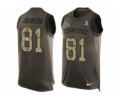 Nike Tennessee Titans #81 Andre Johnson Green Men's Stitched NFL Limited Salute To Service Tank Top Jersey