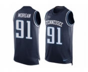 Nike Tennessee Titans #91 Derrick Morgan Navy Blue Alternate Men's Stitched NFL Limited Tank Top Jersey
