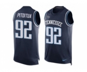 Nike Tennessee Titans #92 Ropati Pitoitua Navy Blue Alternate Men's Stitched NFL Limited Tank Top Jersey