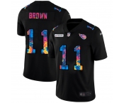 Tennessee Titans #11 A.J. Brown Men's Nike Multi-Color Black 2020 NFL Crucial Catch Vapor Untouchable Limited Jersey