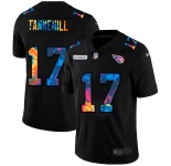 Tennessee Titans #17 Ryan Tannehill Men's Nike Multi-Color Black 2020 NFL Crucial Catch Vapor Untouchable Limited Jersey