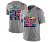 Tennessee Titans #22 Derrick Henry Men's Nike Multi-Color 2020 NFL Crucial Catch NFL Jersey Greyheather