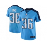 Women Nike Tennessee Titans #36 LeShaun Sims Light Blue Team Color Vapor Untouchable Limited Player NFL Jersey