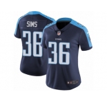 Women Nike Tennessee Titans #36 LeShaun Sims Navy Blue Alternate Vapor Untouchable Limited Player NFL Jersey