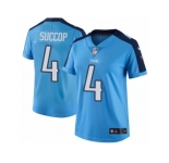 Women Nike Tennessee Titans #4 Ryan Succop Limited Light Blue Rush Vapor Untouchable NFL Jersey